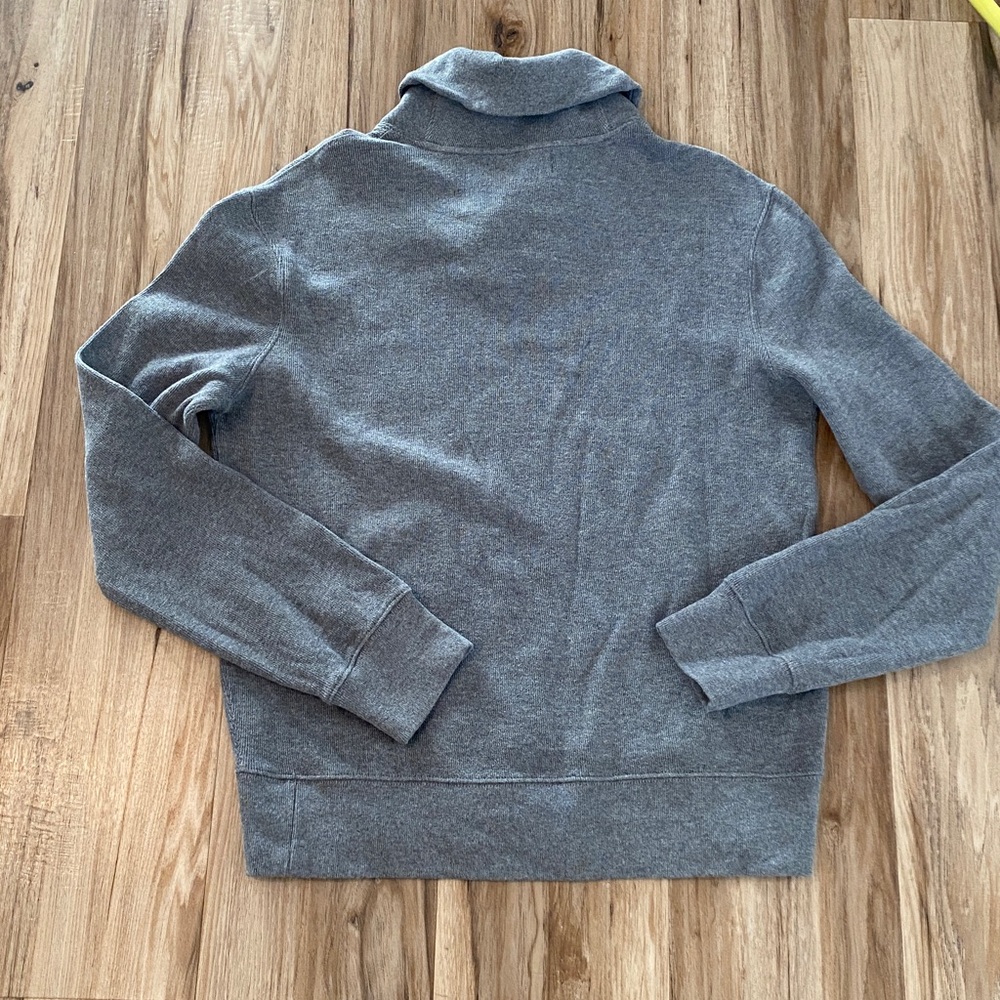 POLO RALPH LAUREN LUXURY JERSEY SHAWL-COLLAR PULLOVER GRAY MENS SZ Medium - Picture 9 of 9